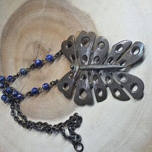 Signed ART Butterfly Pendant Necklace